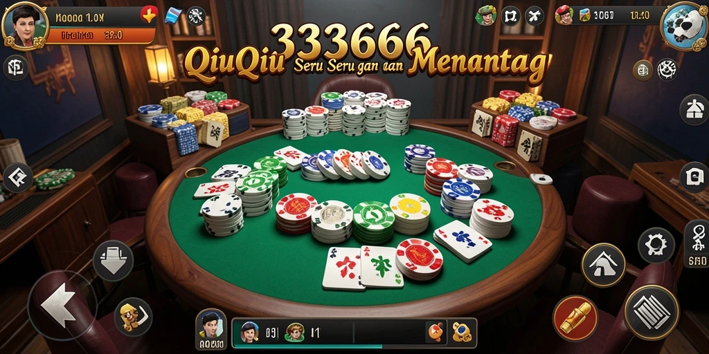 Tampilan gameplay seru dalam 333666, permainan QiuQiu yang menantang.