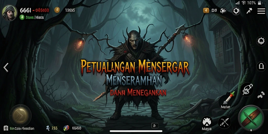 Tangkapan layar permainan 666I menunjukkan suasana petualangan yang menegangkan.