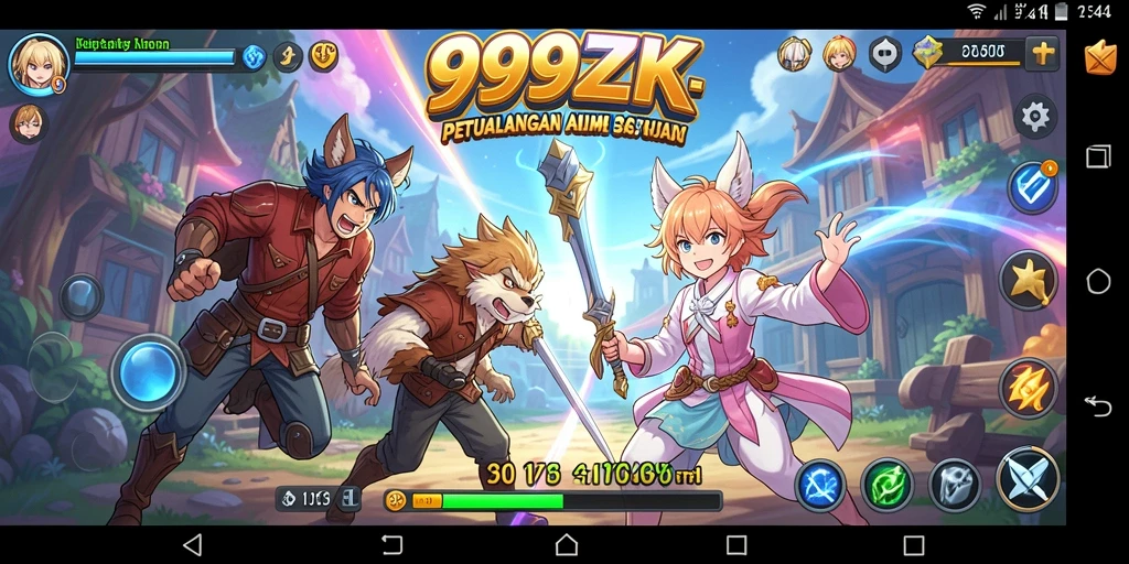 Gameplay seru dari 999ZK dengan karakter Anime yang menawan.