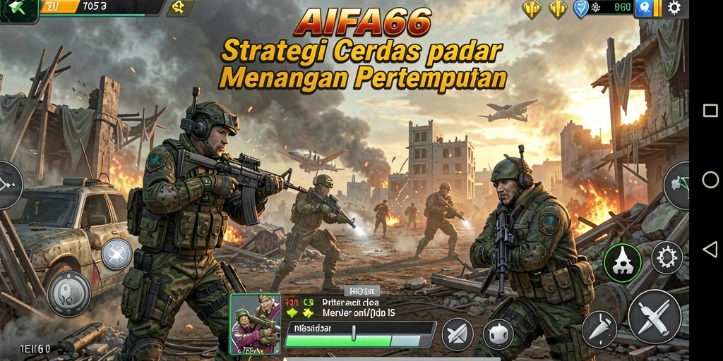 Tampilan gameplay AIFA66 dengan pertempuran strategi yang mendebarkan.