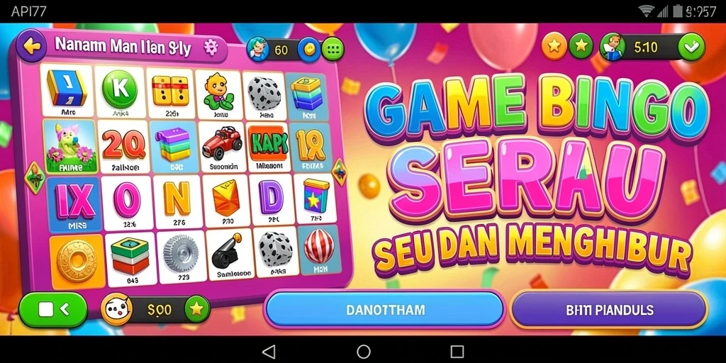 Tampilan gameplay utama API77 menampilkan keseruan bermain Bingo.