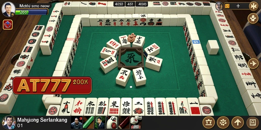 Screenshot AT777 yang menampilkan gameplay Mahjong yang mendebarkan.