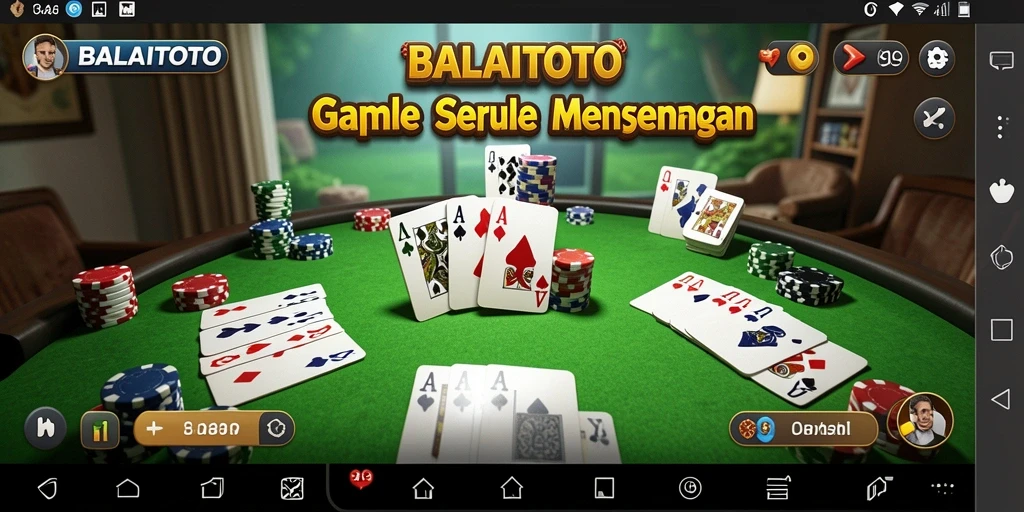 Tampilan gameplay BALAITOTO yang menampilkan keseruan bermain Gaple.