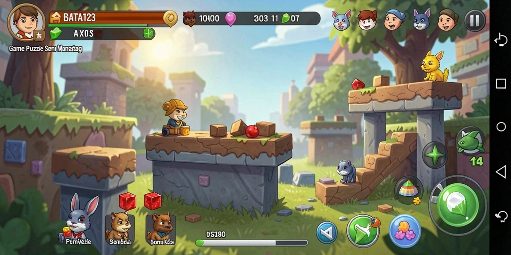 Screenshot gameplay BATA123 menampilkan berbagai teka-teki yang menantang.