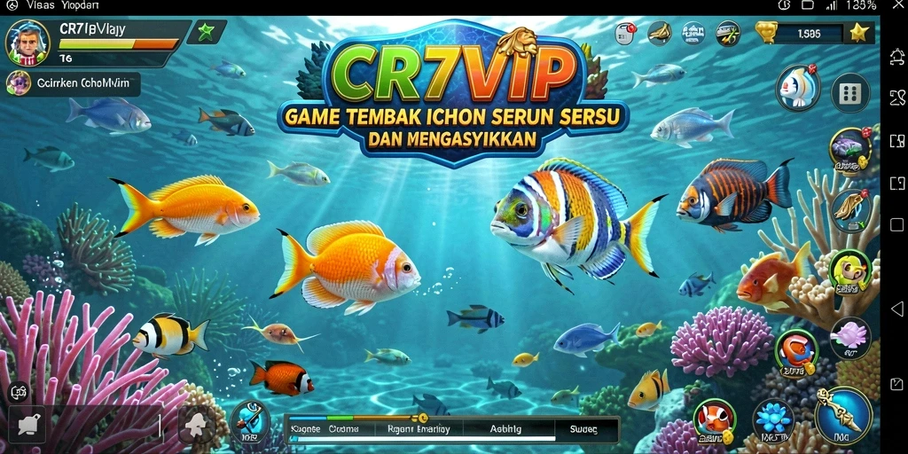 Tampilan gameplay seru dalam CR7VIP saat menembak ikan.