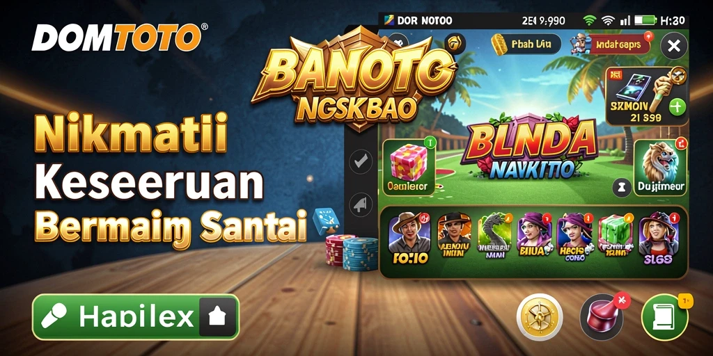 Screenshot gameplay DOMTOTO yang menampilkan keseruan bermain santai.