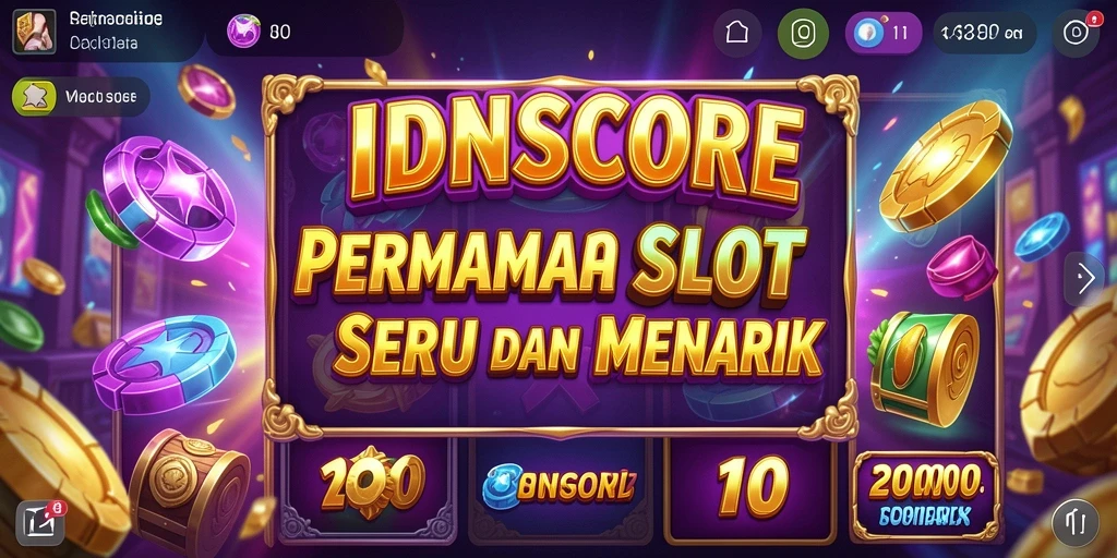 Screenshot IDNSCORE menampilkan keseruan gameplay Slot yang mendebarkan.