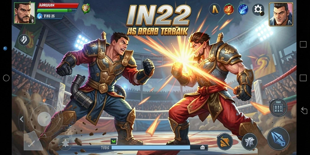 Gameplay seru dalam pertarungan karakter IN22 yang menegangkan.