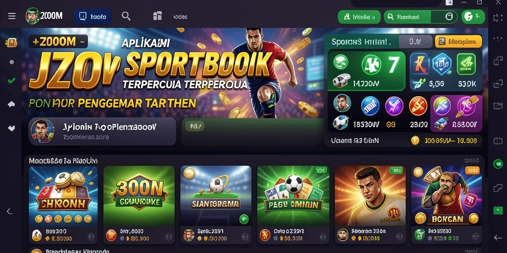 Tampilan gameplay yang menarik dari aplikasi J200M Sportsbook.