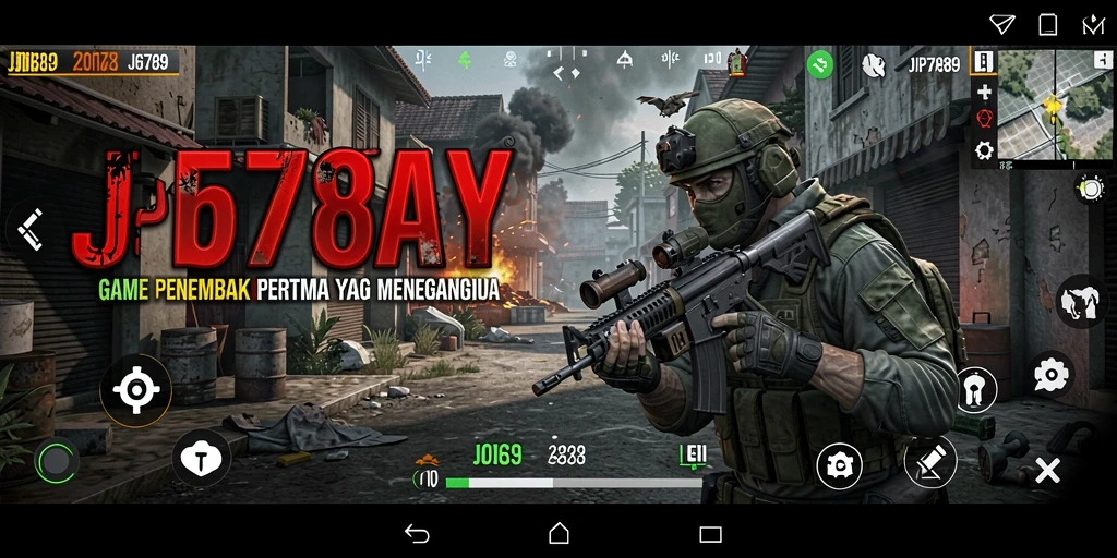 Tampilan gameplay mendebarkan dari JP6789 dengan aksi FPS intens.