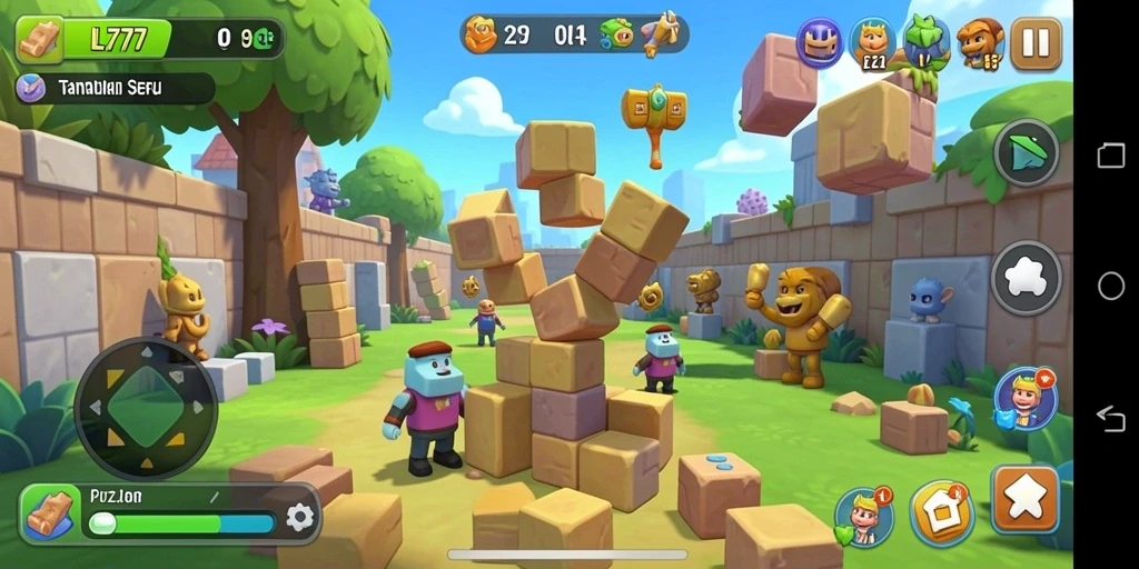 Screenshot gameplay L777 menampilkan teka-teki yang menantang dan grafis menarik.