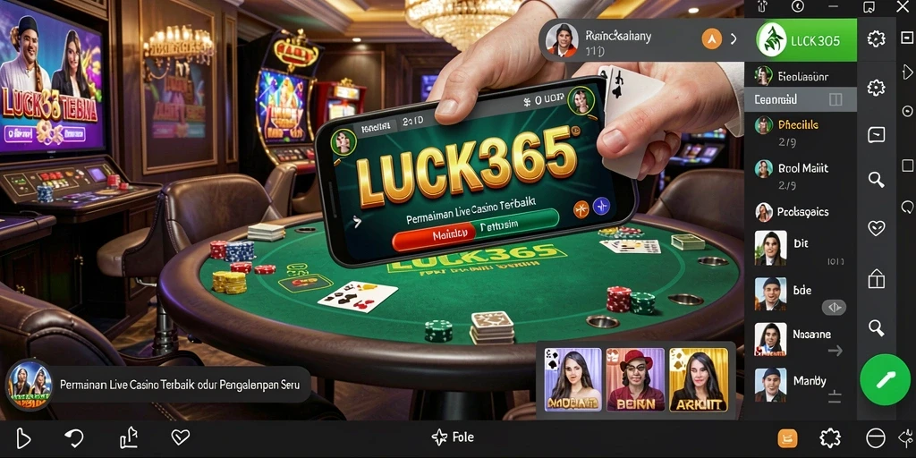 Screenshot LUCK365 yang menampilkan gameplay Live Casino yang seru.