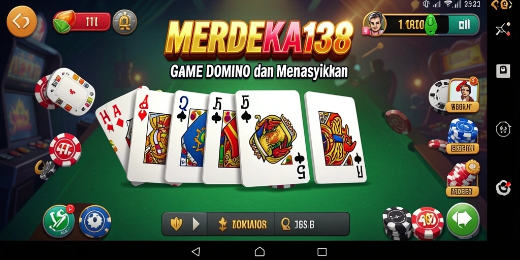 Gameplay mengasyikkan dari MERDEKA138 saat bermain Domino.