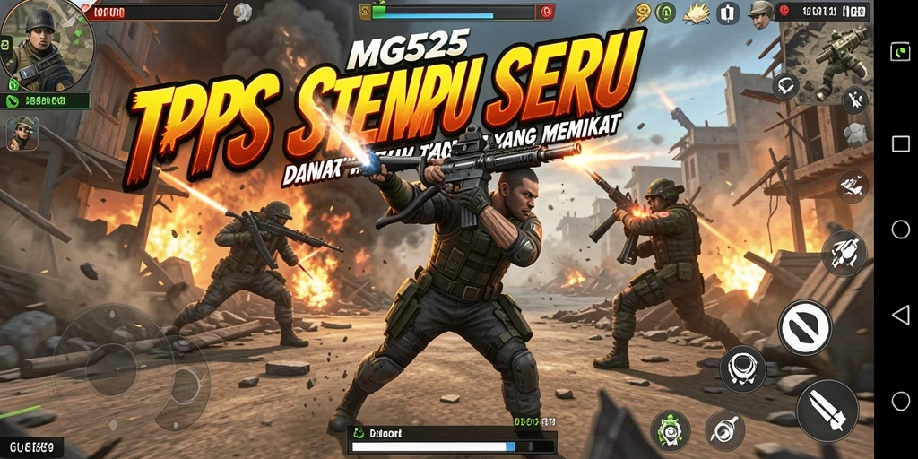 Tangkapan layar MG525 menunjukkan gameplay seru di medan perang.