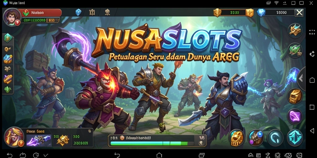 Tangkapan layar menunjukkan aksi mendebarkan NUSASLOTS di dunia ARPG.