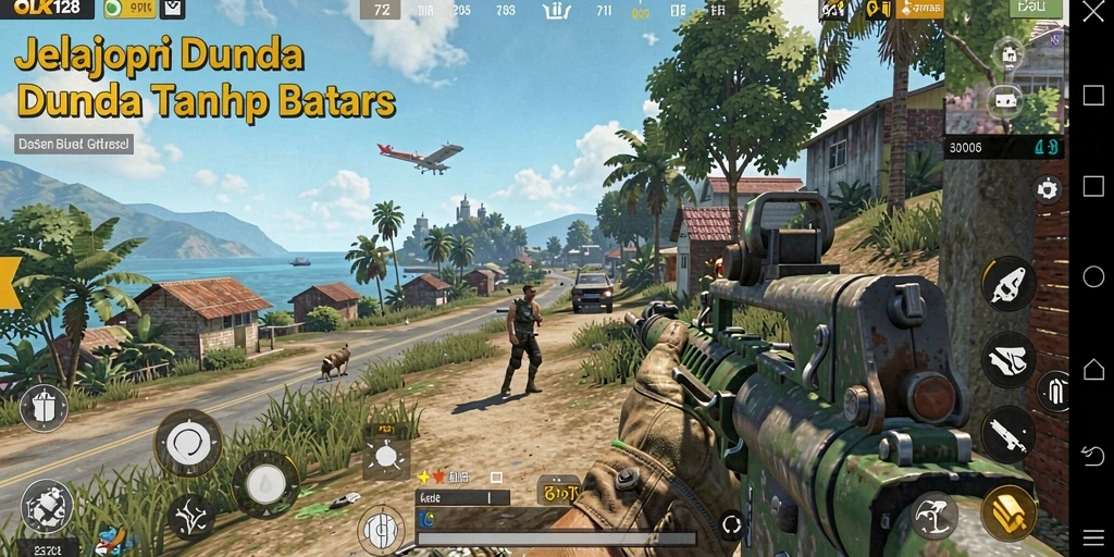 Tampilan gameplay OLX128 yang penuh petualangan di dunia terbuka.