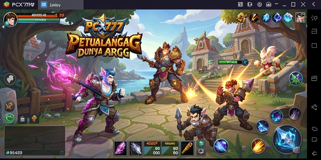 Tampilan gameplay seru di dunia fantasi PCX777.