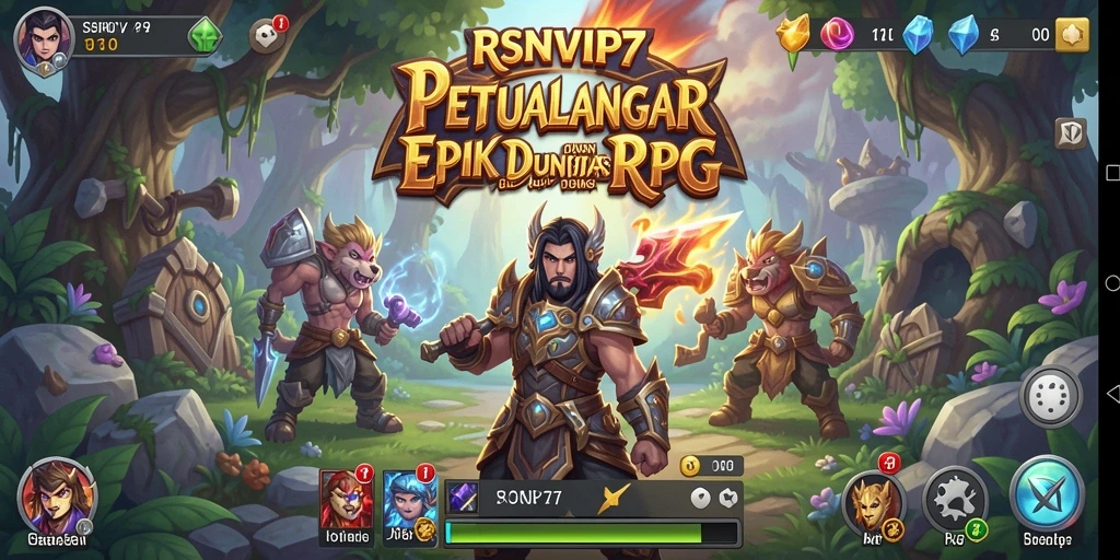 Tampilan gameplay mendalam dari RSNVIP7 dengan pertarungan epik.