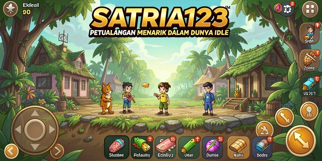 Tampilan menarik dari gameplay Idle dalam SATRIA123 yang penuh warna.