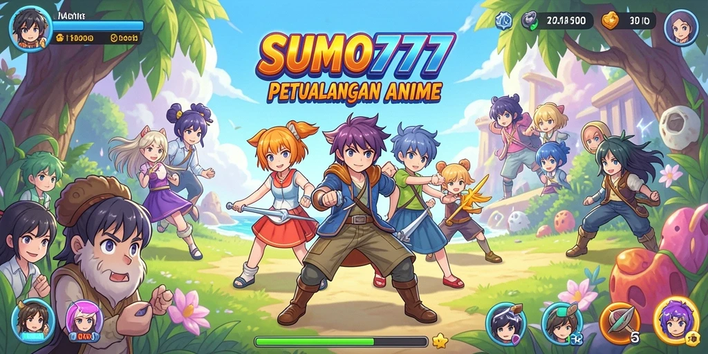 Tampilan gameplay dinamis dan karakter Anime menarik di SUMO777.