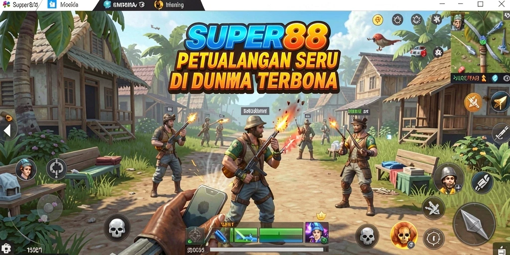 Menampilkan gameplay menarik dalam dunia terbuka SUPER88.