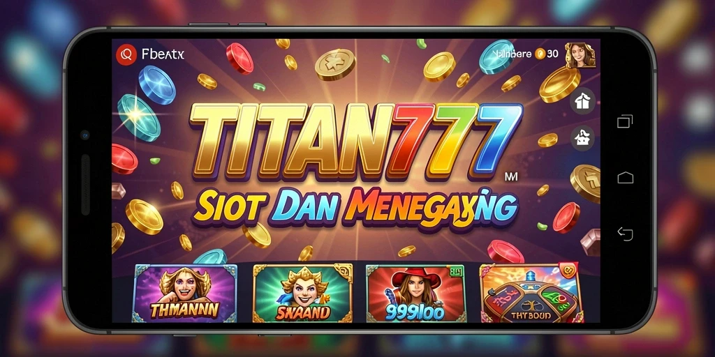 Tampilan gameplay menegangkan di TITAN777 saat putaran slot berlangsung.