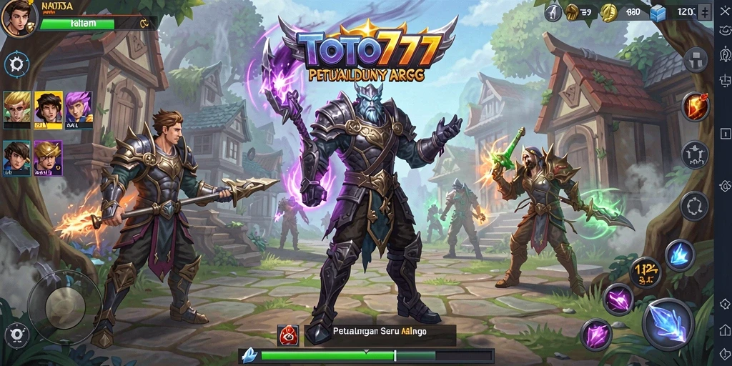 Tampilan aksi seru dalam game TOTO777 yang menampilkan pertarungan antar karakter.