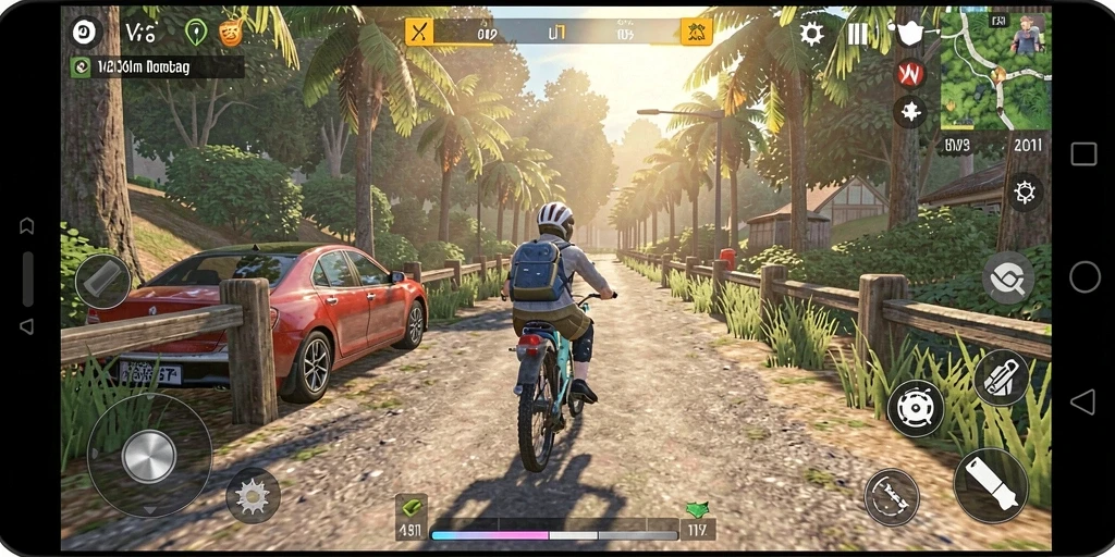 Screenshot V21 menampilkan gameplay simulasi yang menarik dan interaktif.