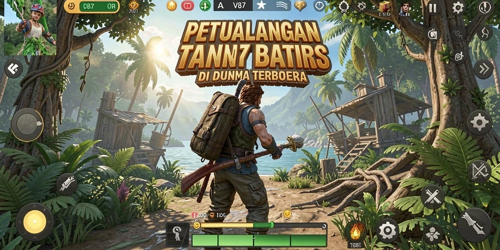 Tangkapan layar menarik gameplay V87 di dunia terbuka.
