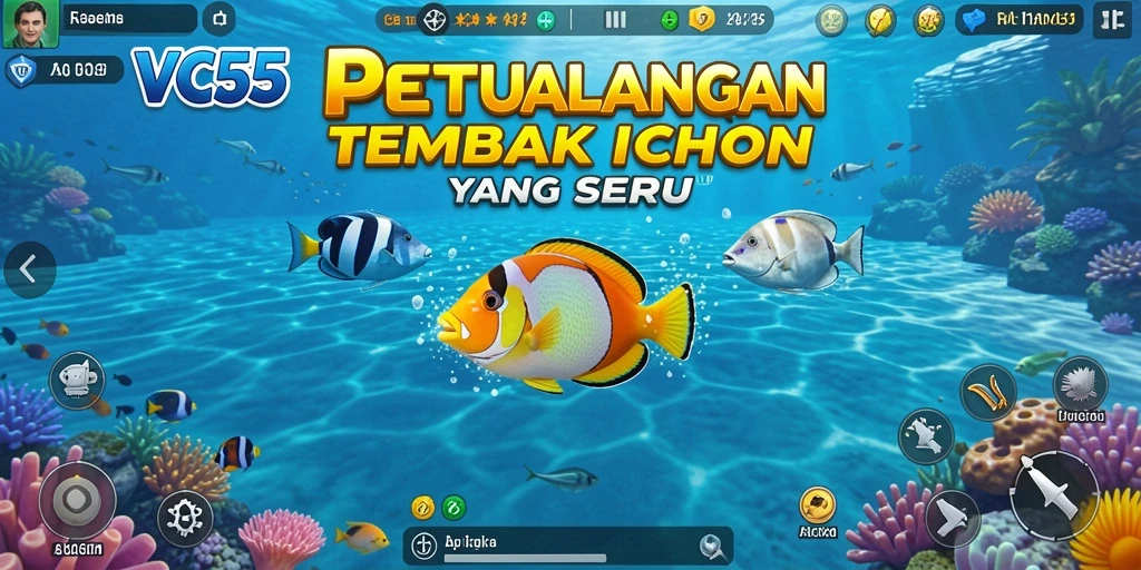 Tampilan gameplay seru dalam game Tembak Ikan VC55.